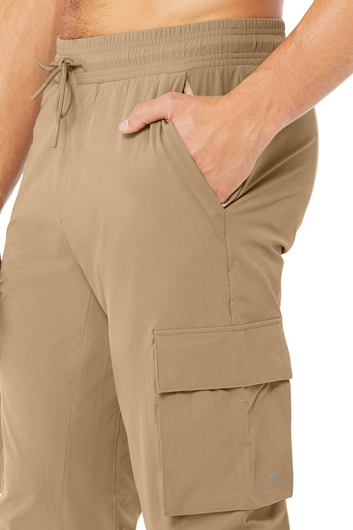 Brown Alo Yoga Cargo Division Field Men's Pants | 03584DEPG