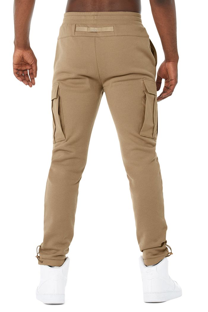 Brown Alo Yoga Cargo Traverse Sweat Men's Pants | 58064INDJ