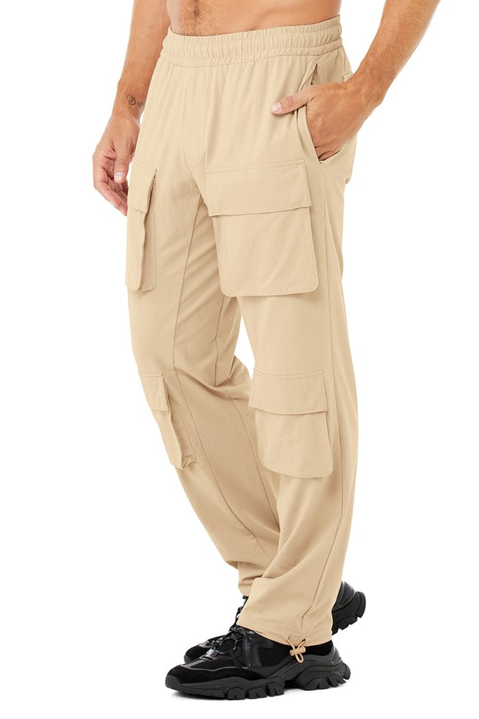 Brown Alo Yoga Cargo Venture Men's Pants | 30167ZGLC