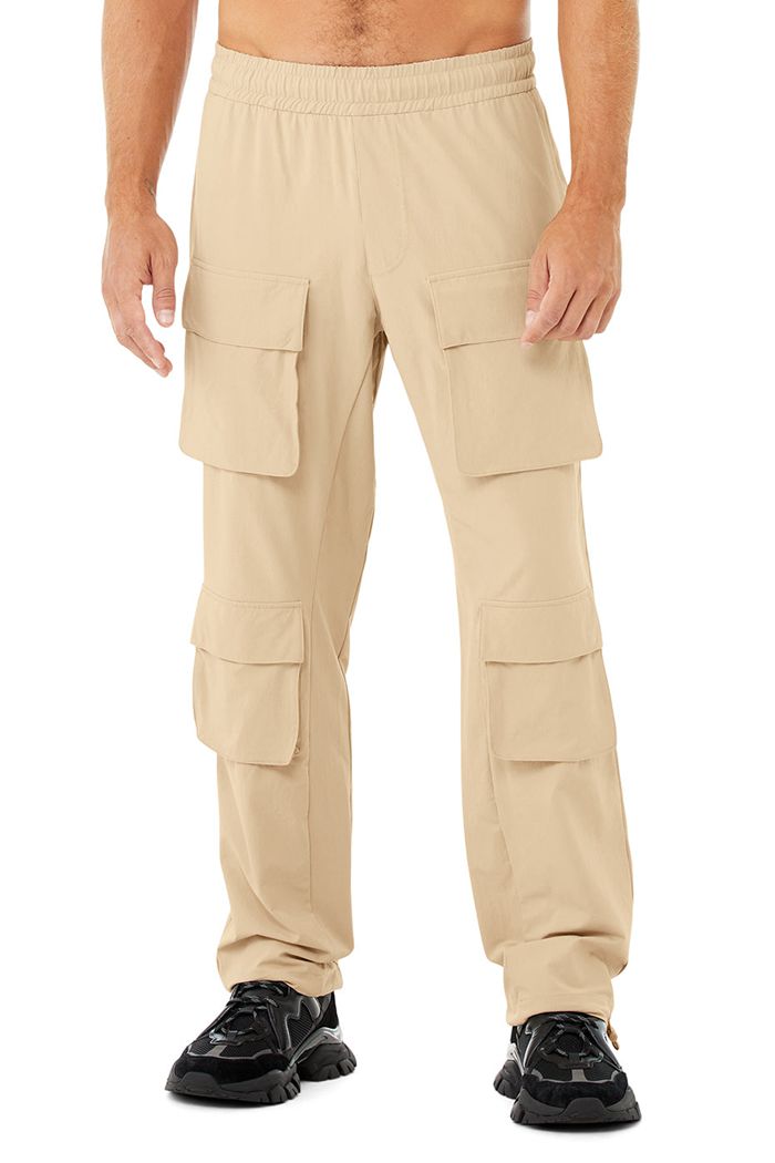 Brown Alo Yoga Cargo Venture Men\'s Pants | 30167ZGLC