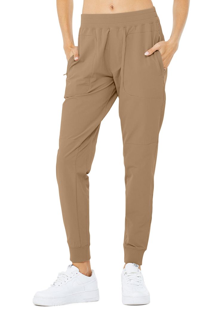 Brown Alo Yoga Co-Op Women's Pants | 98054FBMU