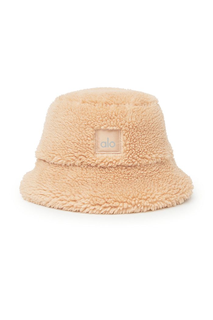 Brown Alo Yoga Foxy Sherpa Bucket Women\'s Hats | 09513IWPN