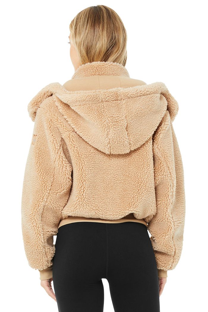 Brown Alo Yoga Foxy Sherpa Women's Jackets | 71203FVYZ