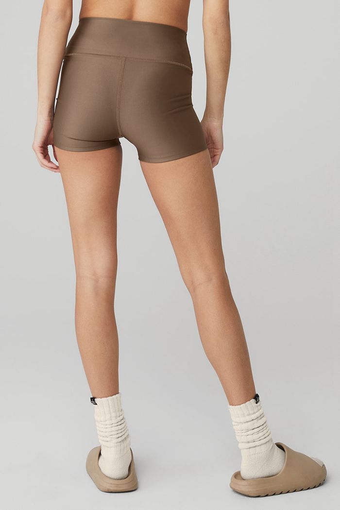 Brown Alo Yoga High-Waist Airlift Women's Short | 08971DLEZ