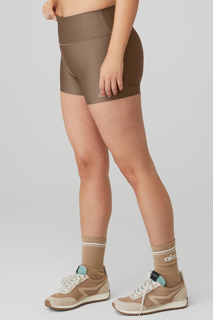 Brown Alo Yoga High-Waist Airlift Women's Short | 08971DLEZ