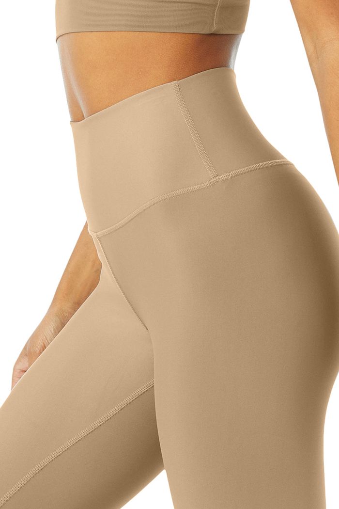 Brown Alo Yoga High-Waist Airlift Women's Leggings | 34160POFS