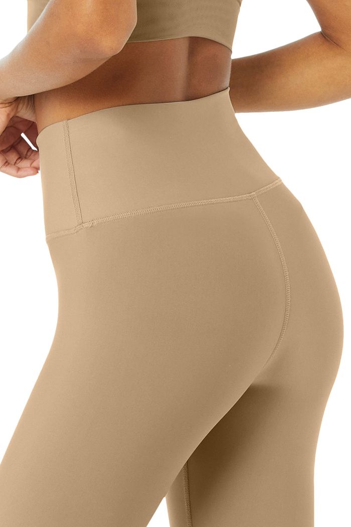 Brown Alo Yoga High-Waist Airlift Women's Leggings | 34160POFS