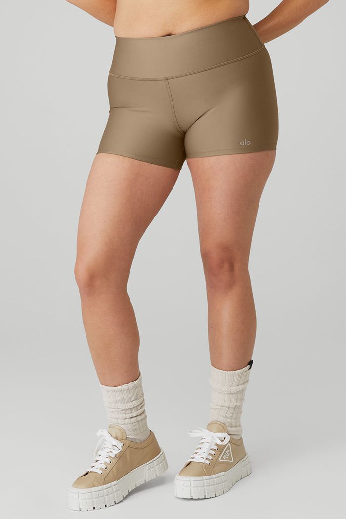 Brown Alo Yoga High-Waist Airlift Women's Short | 82069XPEG