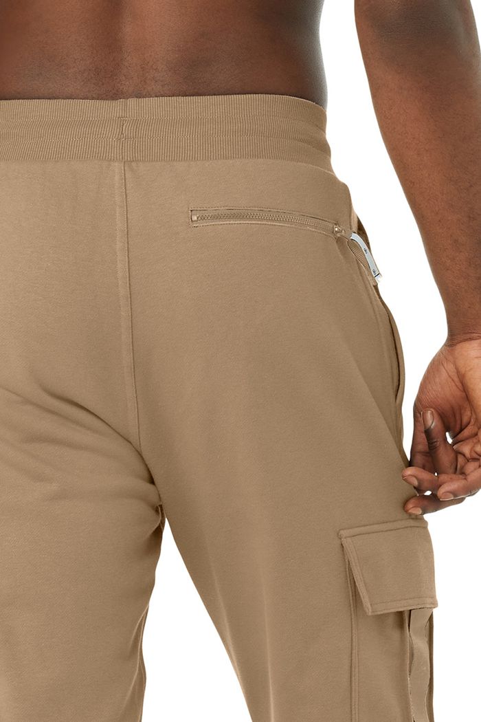 Brown Alo Yoga Highline Cargo Sweat Men's Pants | 81247FRPD