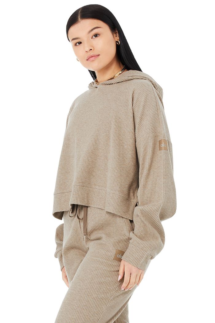 Brown Alo Yoga Muse Women's Hoodie | 74582EAIM