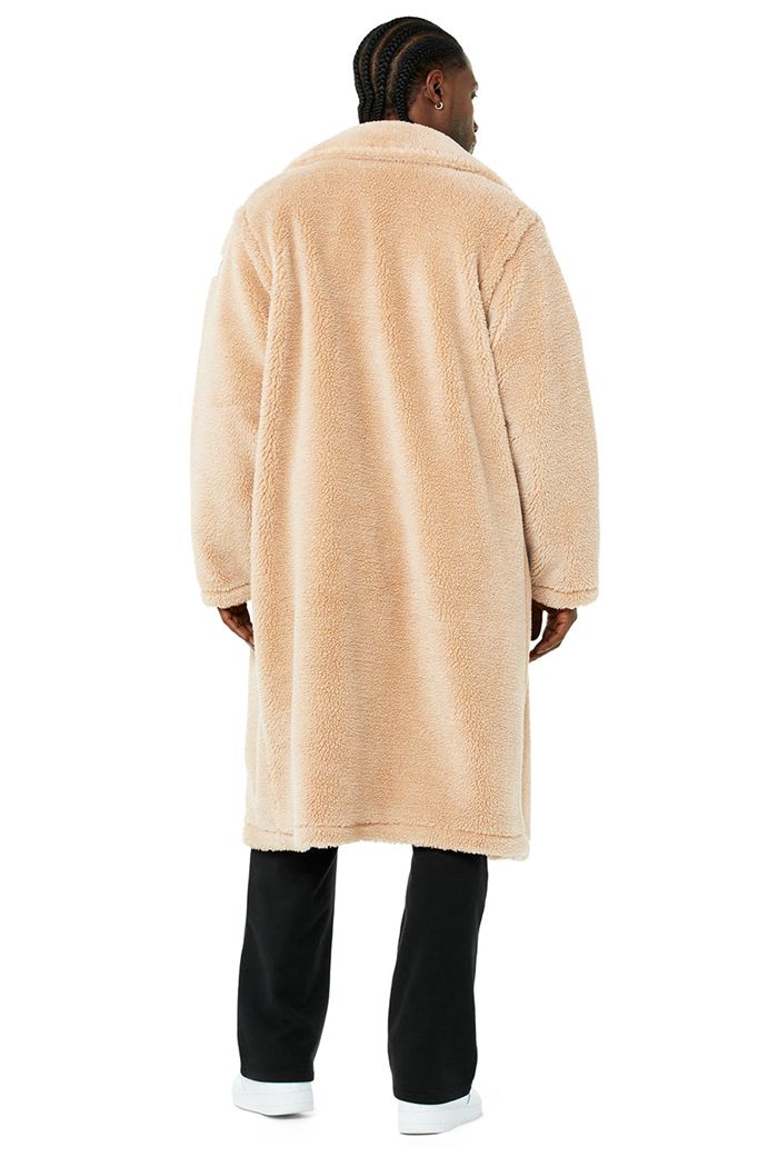 Brown Alo Yoga Oversized Sherpa Trench Men's Coat | 51037OAKH