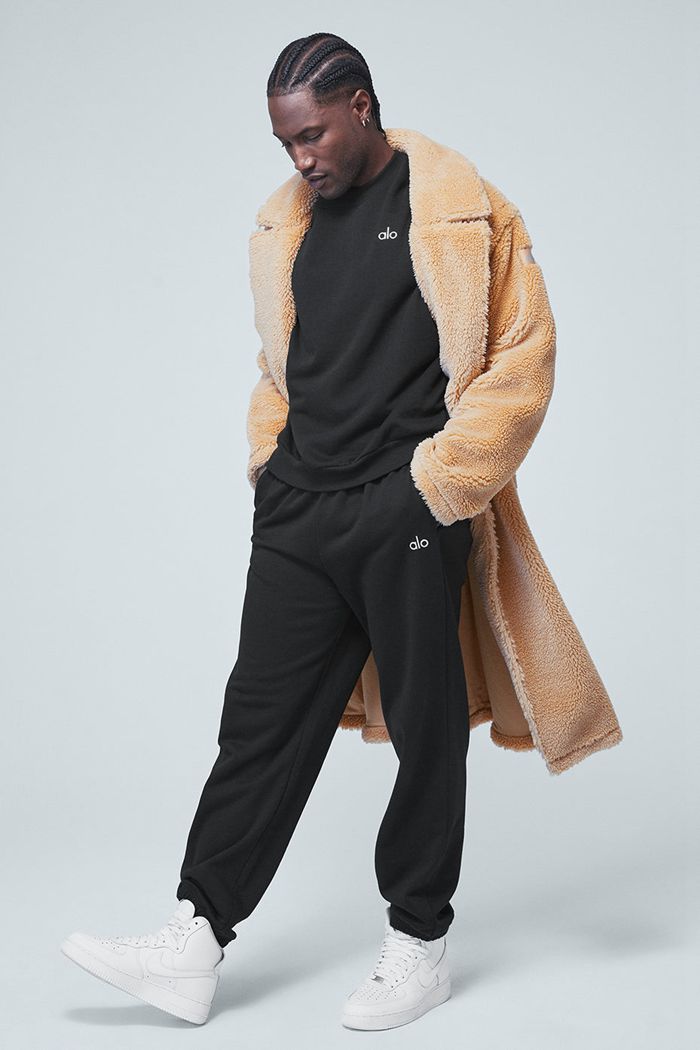 Brown Alo Yoga Oversized Sherpa Trench Men's Coat | 51037OAKH