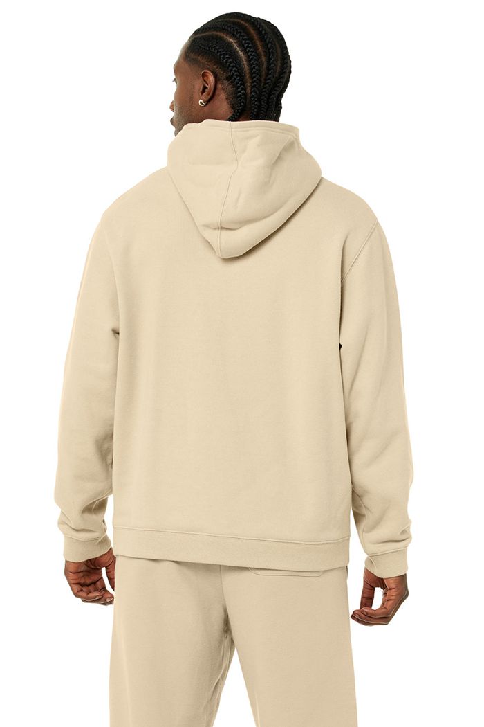 Brown Alo Yoga Renown Men's Hoodie | 12548MJYT