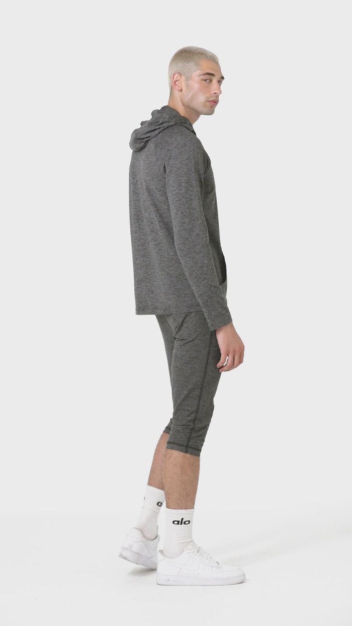 Brown Alo Yoga The Conquer Men's Hoodie | 28916RFAE