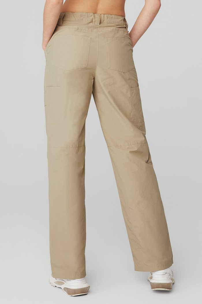 Brown Alo Yoga The Edge Women's Trousers | 27540GDPR