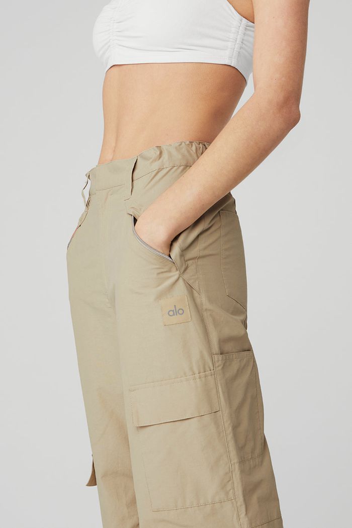 Brown Alo Yoga The Edge Women's Trousers | 27540GDPR