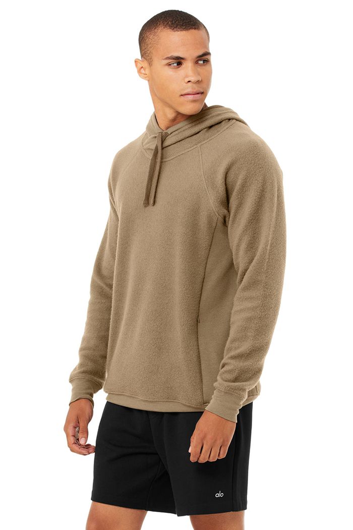 Brown Alo Yoga The Triumph Men's Hoodie | 69358REYP