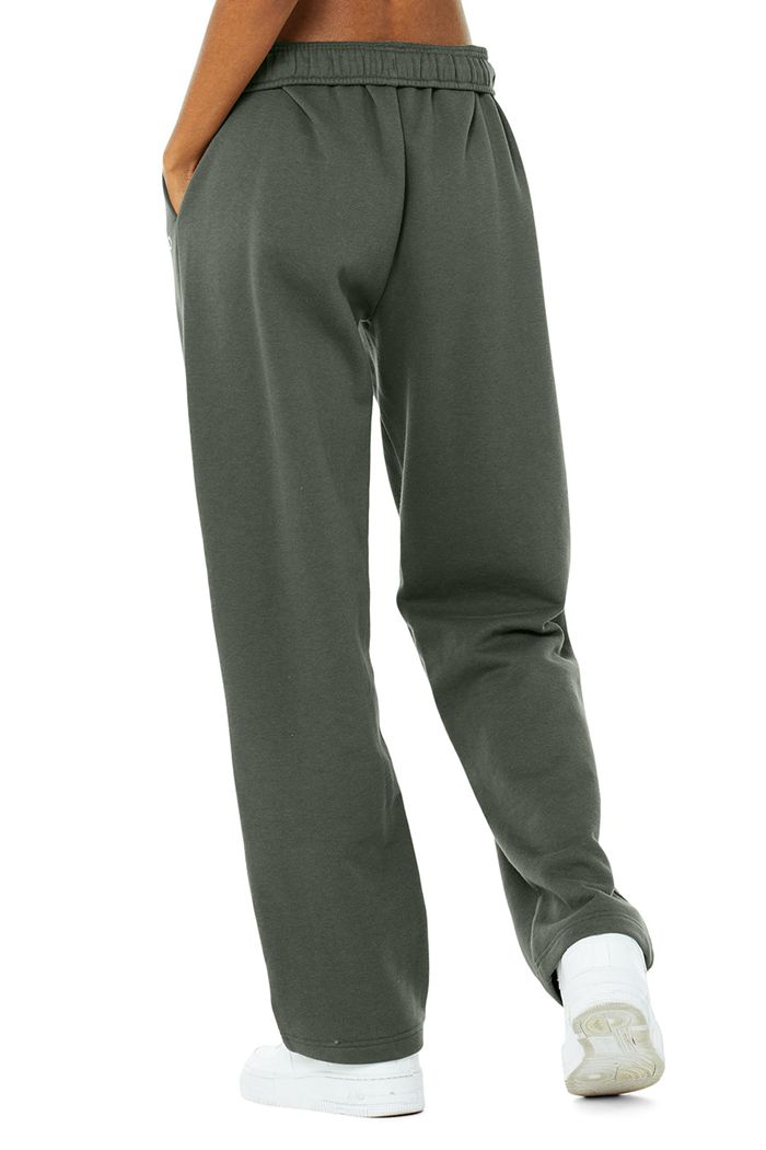 Dark Green Alo Yoga Accolade Straight Leg Sweat Women's Pants | 76180ZGPE