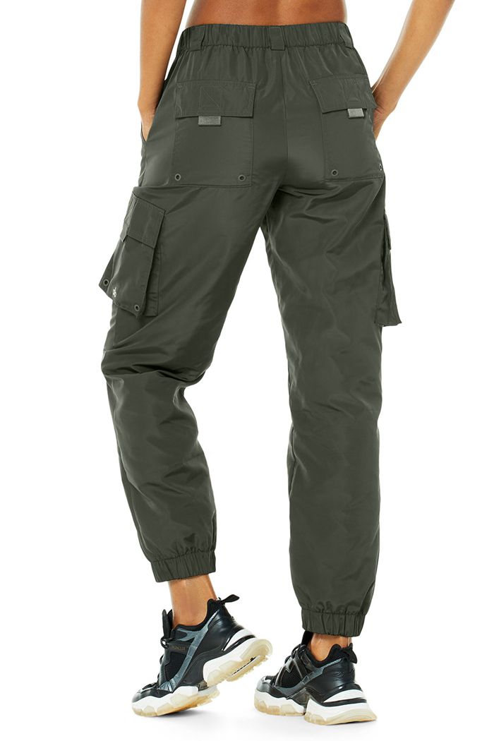 Dark Green Alo Yoga It Girl Women's Pants | 07829VDXJ