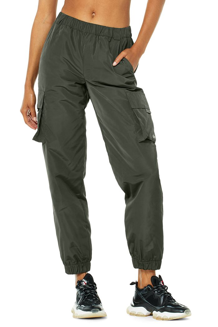 Dark Green Alo Yoga It Girl Women\'s Pants | 07829VDXJ