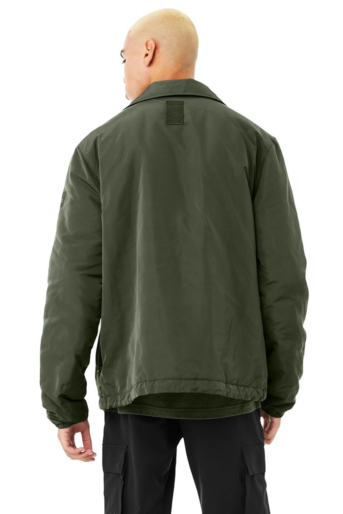 Dark Green Alo Yoga Legend Men's Jackets | 23706LJOT