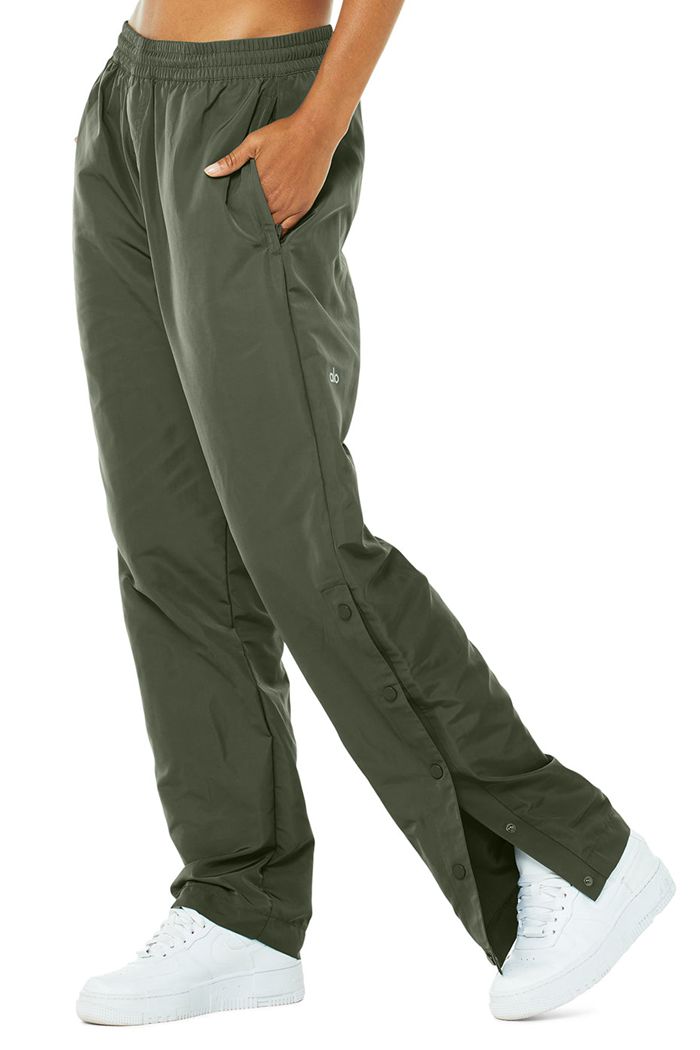 Dark Green Alo Yoga Legend Snap Women's Pants | 35416UKLX