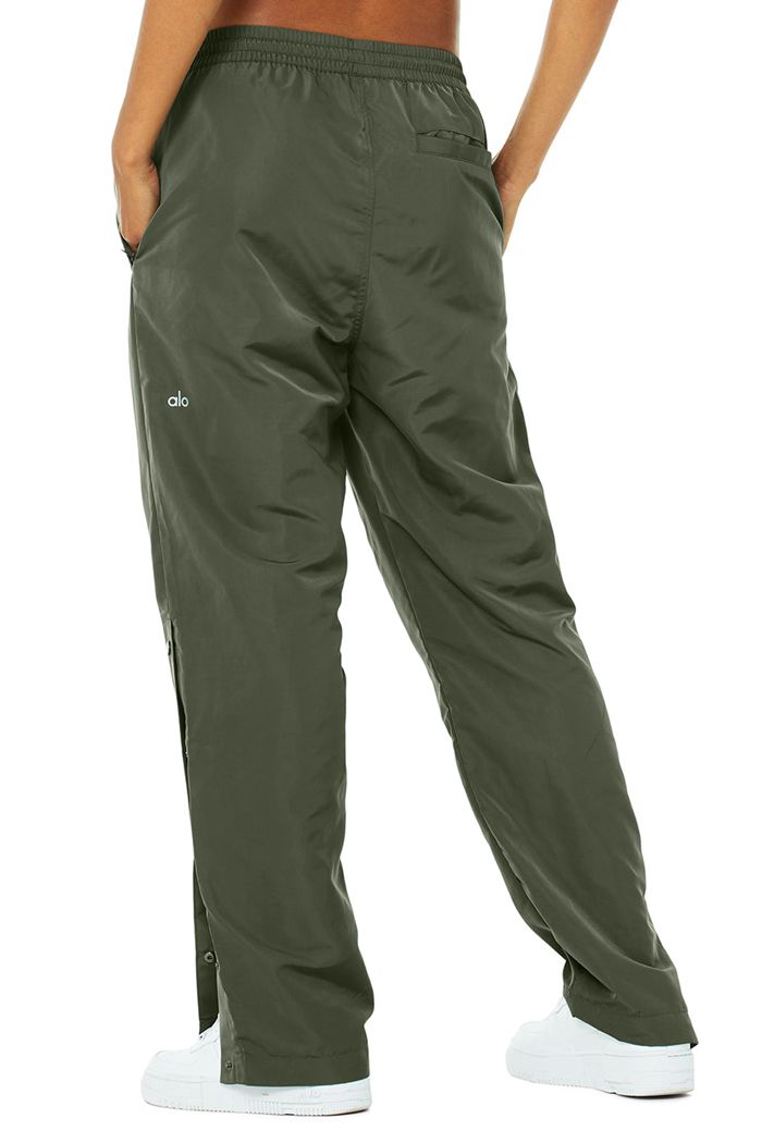 Dark Green Alo Yoga Legend Snap Women's Pants | 35416UKLX