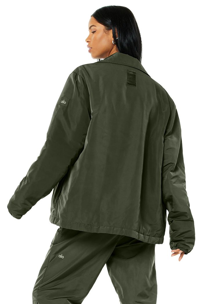 Dark Green Alo Yoga Legend Women's Jackets | 09145YRNF