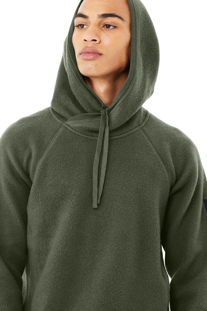 Dark Green Alo Yoga The Triumph Men's Hoodie | 16475XWTQ