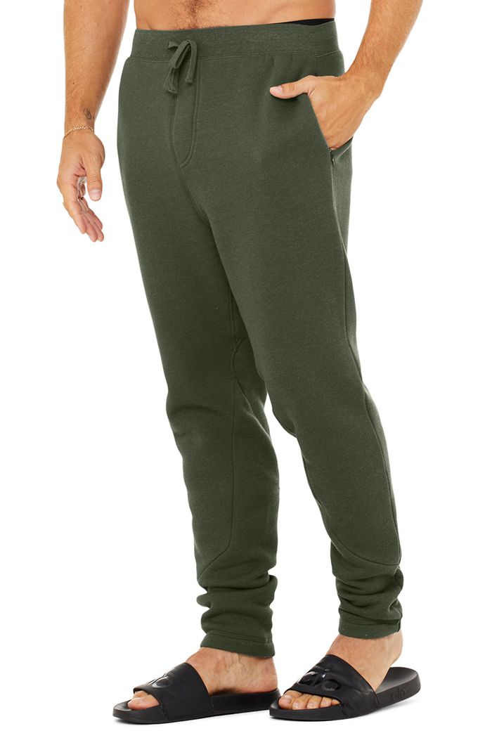 Dark Green Alo Yoga The Triumph Sweat Men's Pants | 13602PHIS