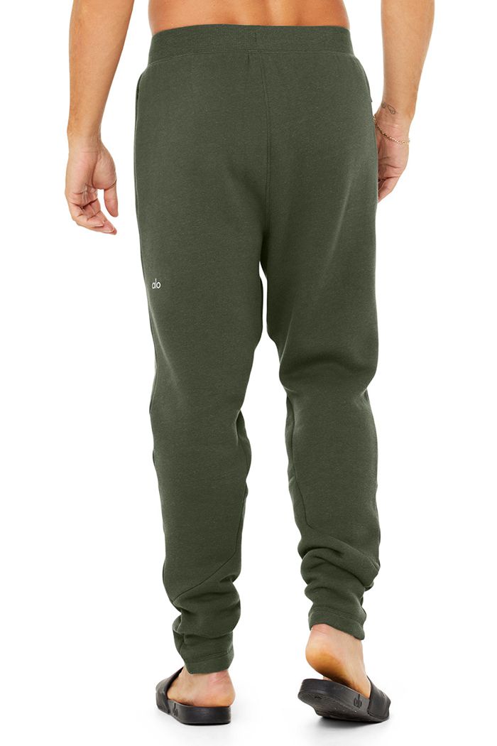 Dark Green Alo Yoga The Triumph Sweat Men's Pants | 13602PHIS