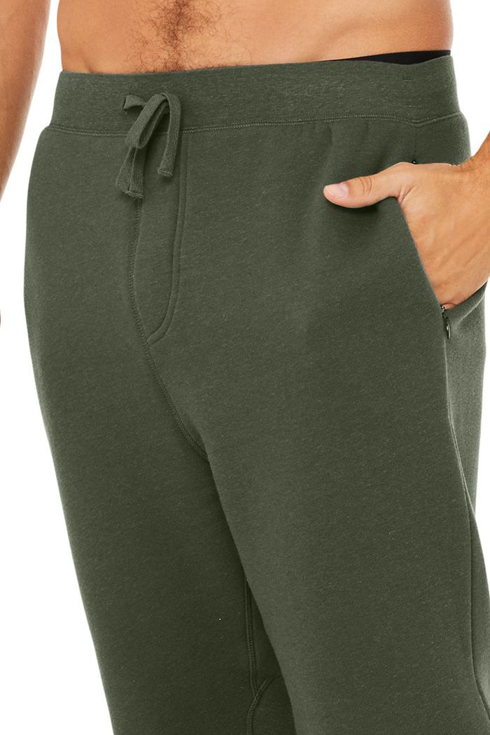 Dark Green Alo Yoga The Triumph Sweat Men's Pants | 13602PHIS