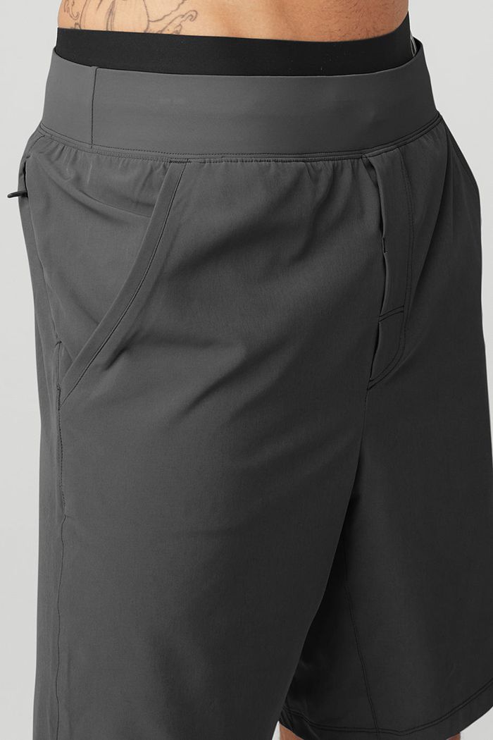 Dark Grey Alo Yoga 9'' Repetition Men's Short | 96381MQNF