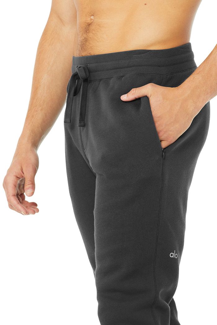 Dark Grey Alo Yoga Baseline Sweat Men's Pants | 76431GVJS