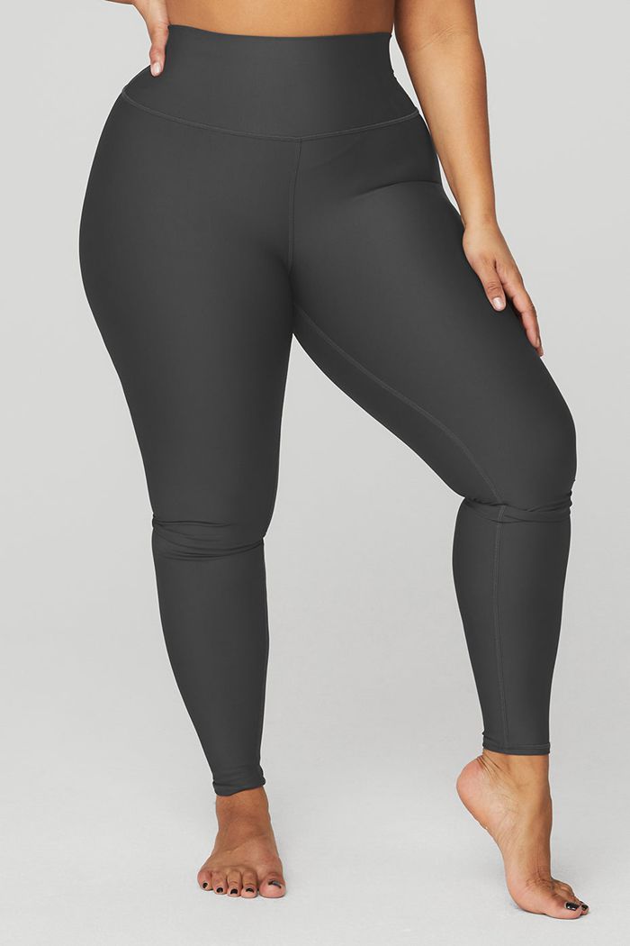 Dark Grey Alo Yoga High-Waist Airlift Women's Leggings | 58713YCRX