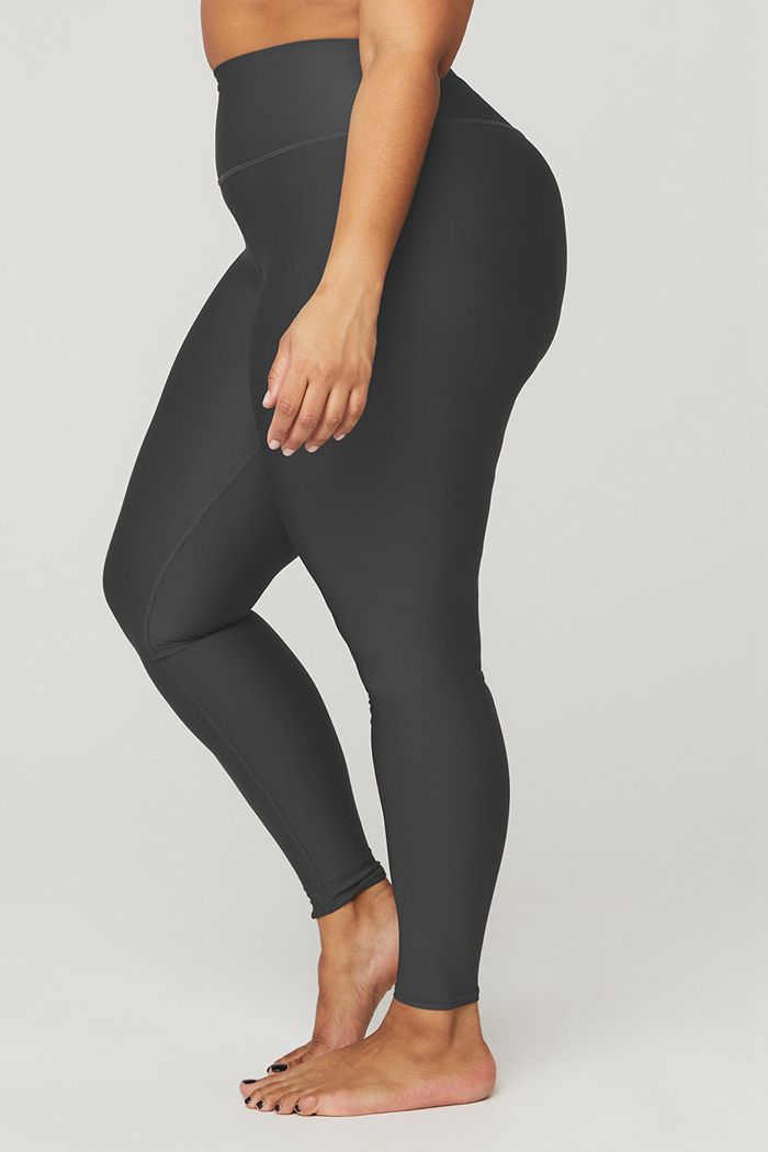 Dark Grey Alo Yoga High-Waist Airlift Women's Leggings | 58713YCRX