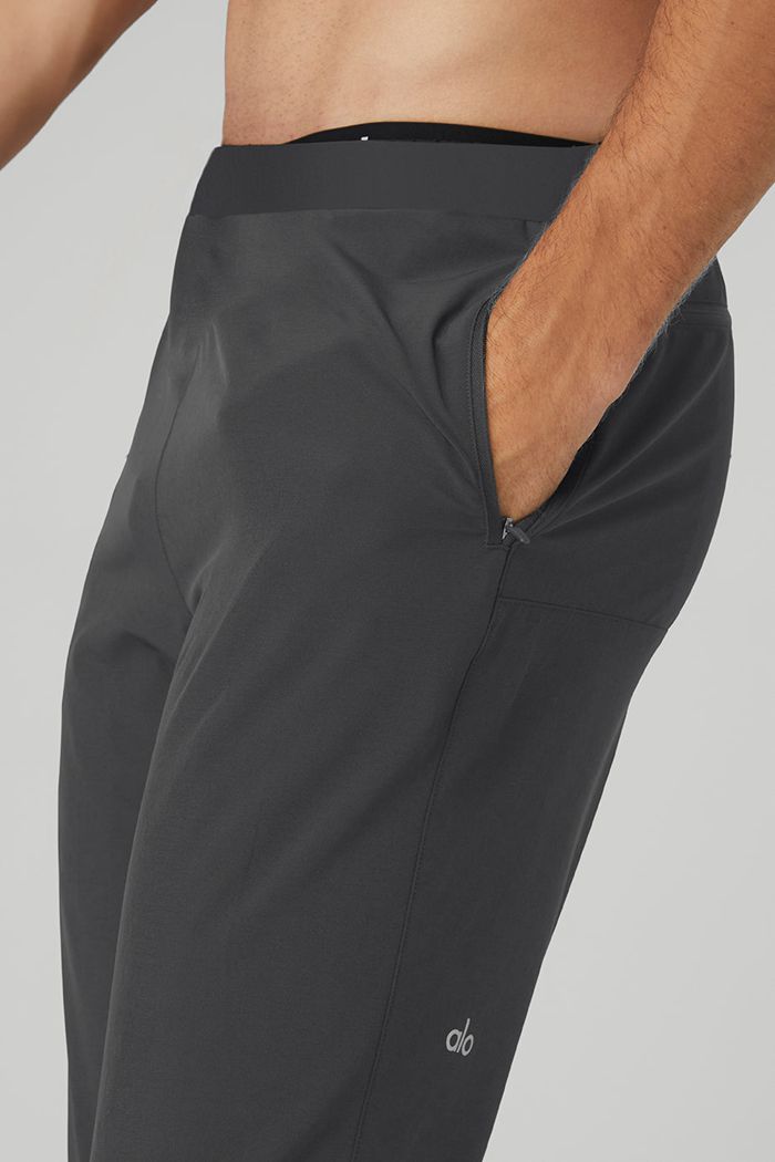 Dark Grey Alo Yoga Rival Men's Pants | 38067GZPJ