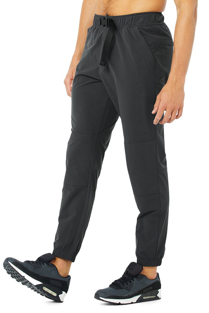 Dark Grey Alo Yoga Talus Tech Men's Pants | 69185JUEV