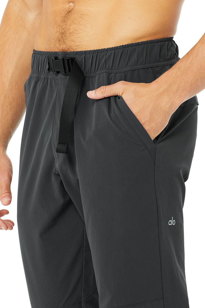 Dark Grey Alo Yoga Talus Tech Men's Pants | 69185JUEV