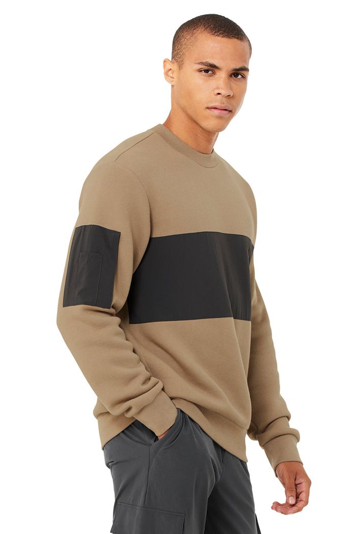 Dark Grey Alo Yoga Traverse Men's Pullover | 69803YRKT