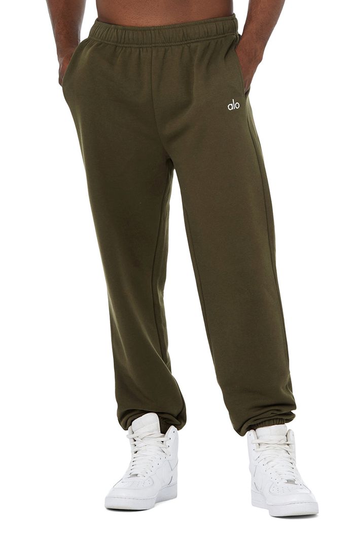 Dark Olive Alo Yoga Accolade Sweat Men's Pants | 23740VIMQ