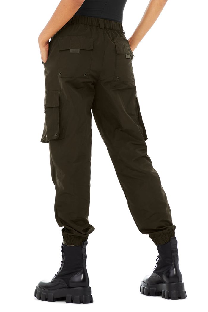 Dark Olive Alo Yoga It Girl Women's Pants | 04758MLSJ