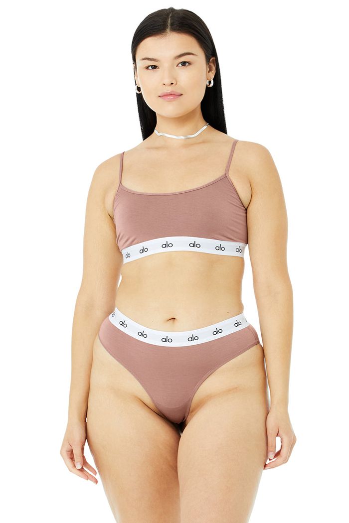 Dark Red Alo Yoga Icon Cami Women's Bras | 05742IBOC