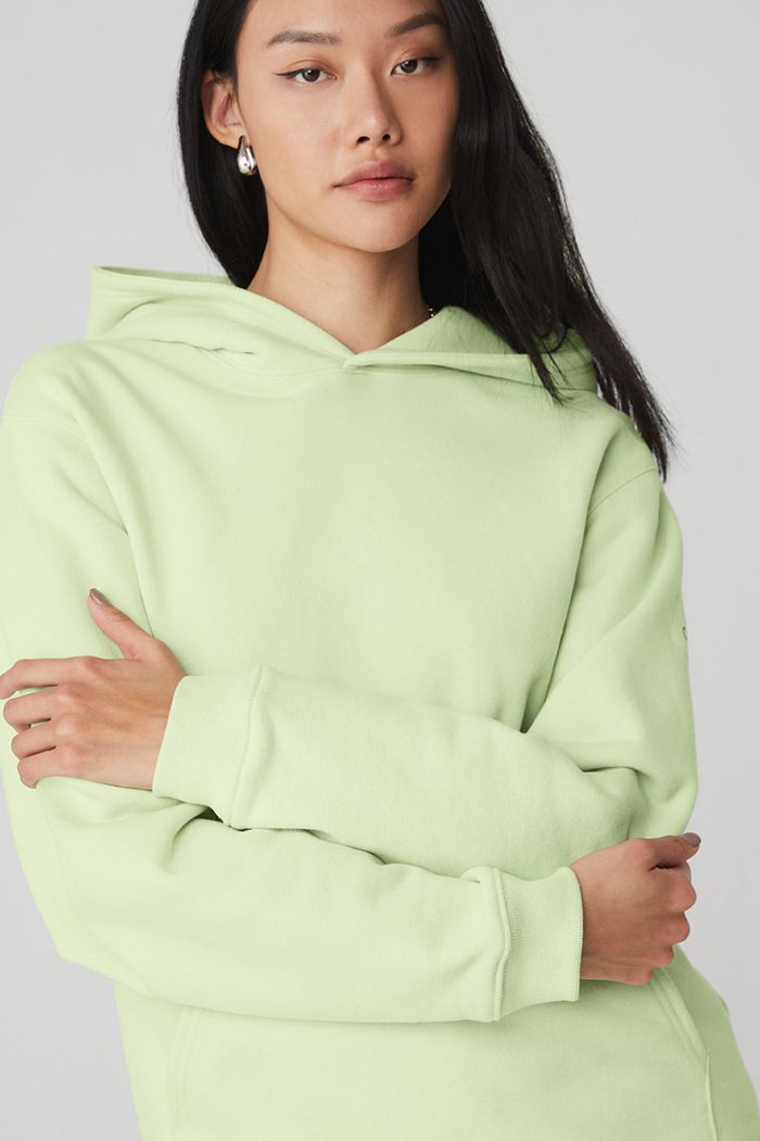 Green Alo Yoga Renown Women's Hoodie | 51479SEFH