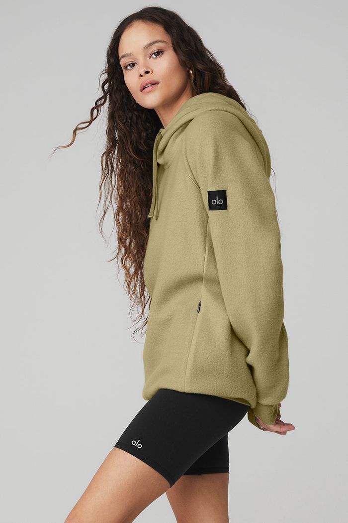 Green Alo Yoga The Triumph Women's Hoodie | 64870UALV