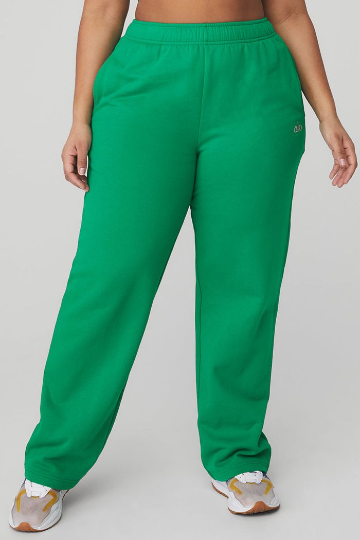 Green Turquoise Alo Yoga Accolade Straight Leg Sweat Women's Pants | 91057YFQJ