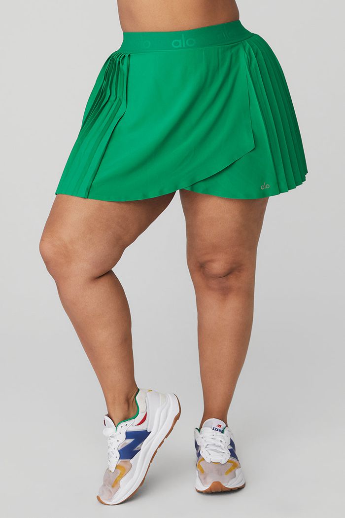 Green Turquoise Alo Yoga Aces Tennis Women's Skirts | 16370KIQP