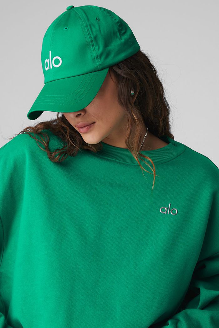 Green Turquoise White Alo Yoga Off-Duty Women's Cap | 20196QNMG