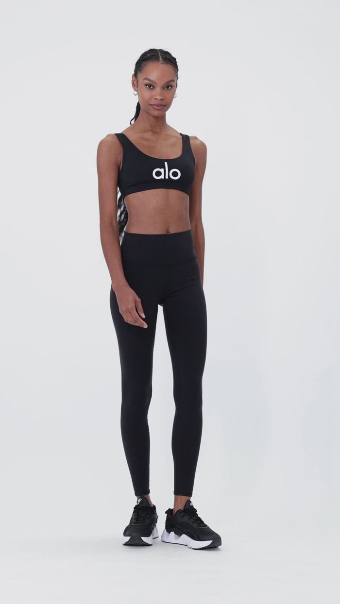 Grey Alo Yoga 7/8 High-Waist Airbrush Women's Leggings | 97548BHJF