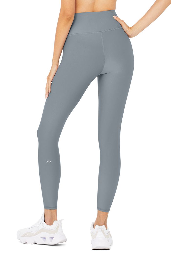 Grey Alo Yoga 7/8 High-Waist Airlift Women's Leggings | 28603JKGW